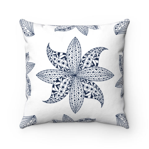 Geometry in Flowers Statement Pillow