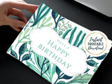Plant Lovers Printable Birthday Card