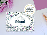 Sweet and Pretty Printable Friendship Card